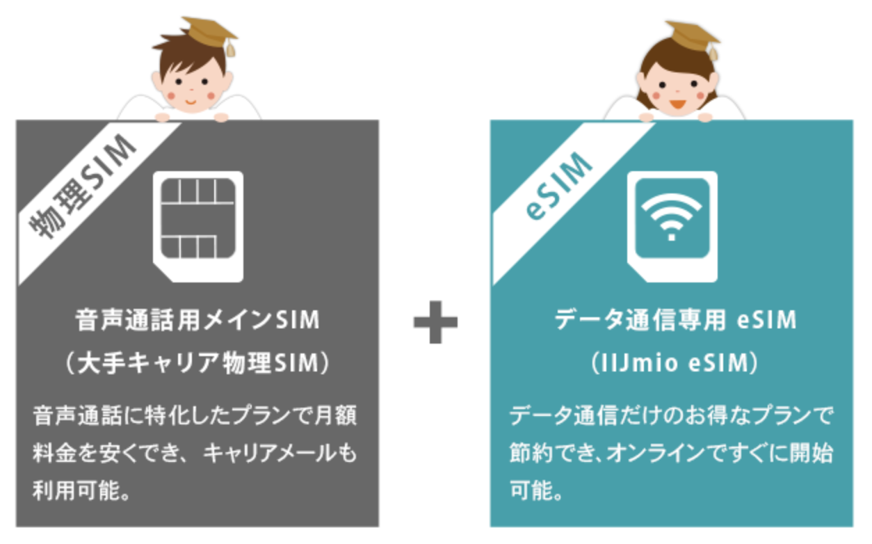 IIJmioのSIMとeSIM